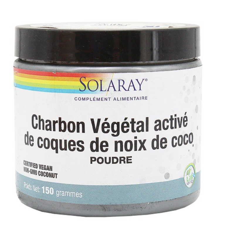 Charbon Végétal Activé de Coques de Noix de Coco Solaray